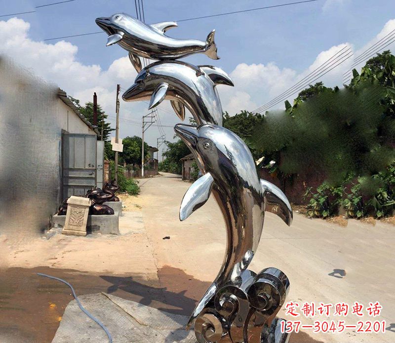 佛山不锈钢海豚雕塑艺术的浪漫
