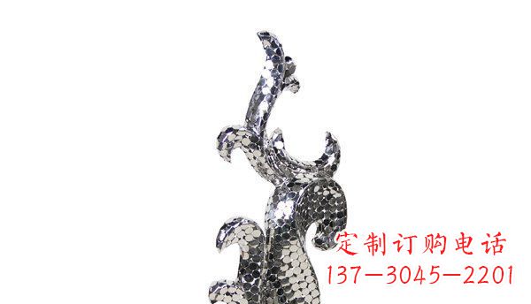 佛山不锈钢海豚抽象雕塑精致的海洋之美