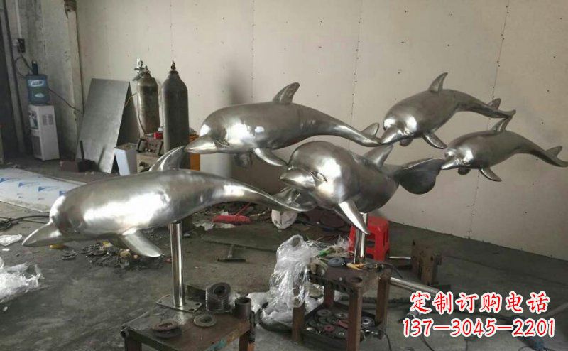 佛山不锈钢海豚雕塑