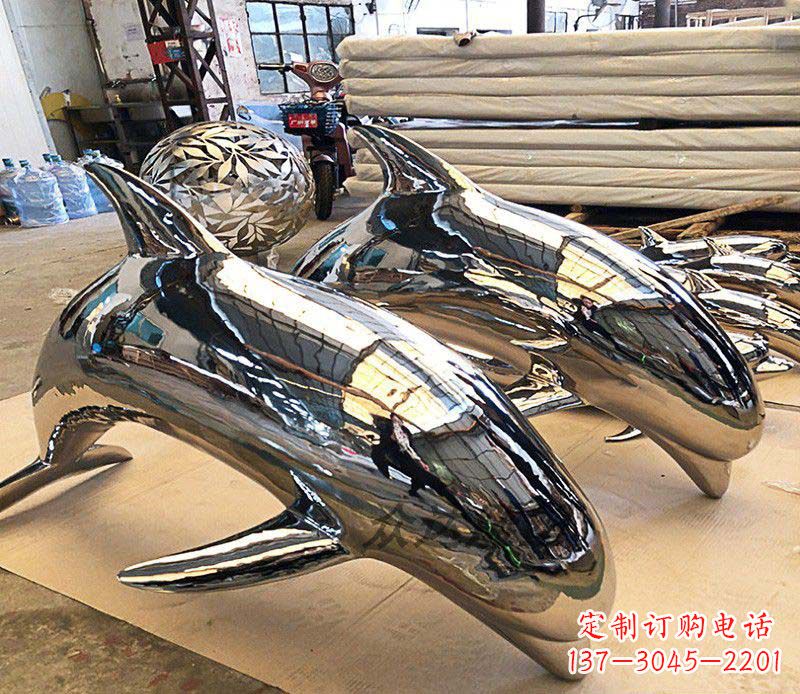 佛山不锈钢海豚雕塑传承美丽的海洋文化