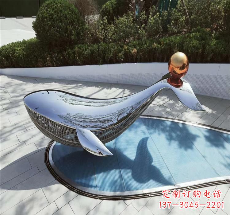 佛山不锈钢海豚精美的雕塑作品