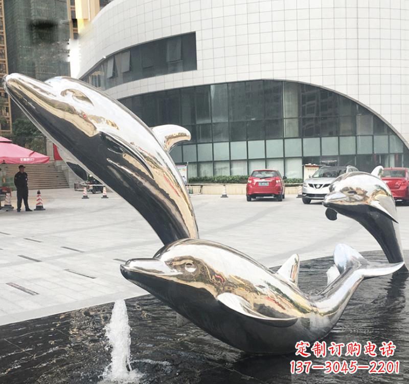 佛山不锈钢海豚雕塑艺术与美的结合