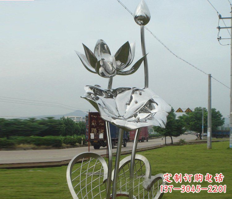 佛山精美不锈钢荷叶雕塑