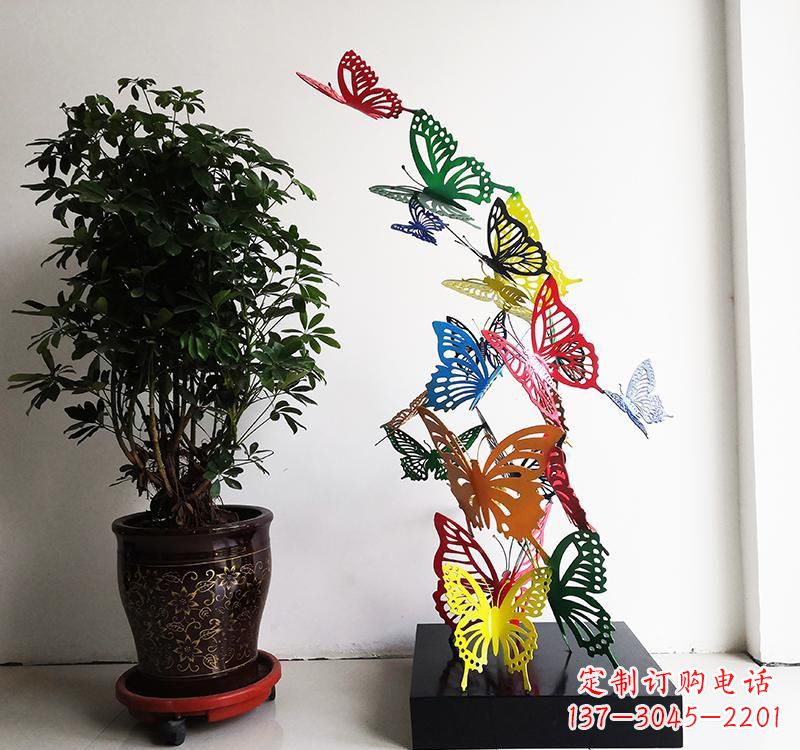 佛山不锈钢蝴蝶雕塑精美的艺术品