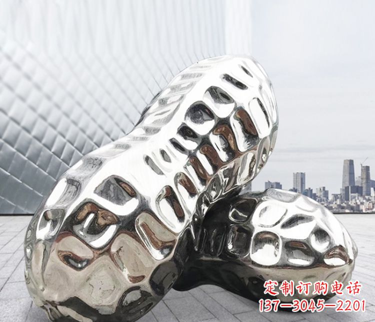 佛山精美不锈钢花生雕塑