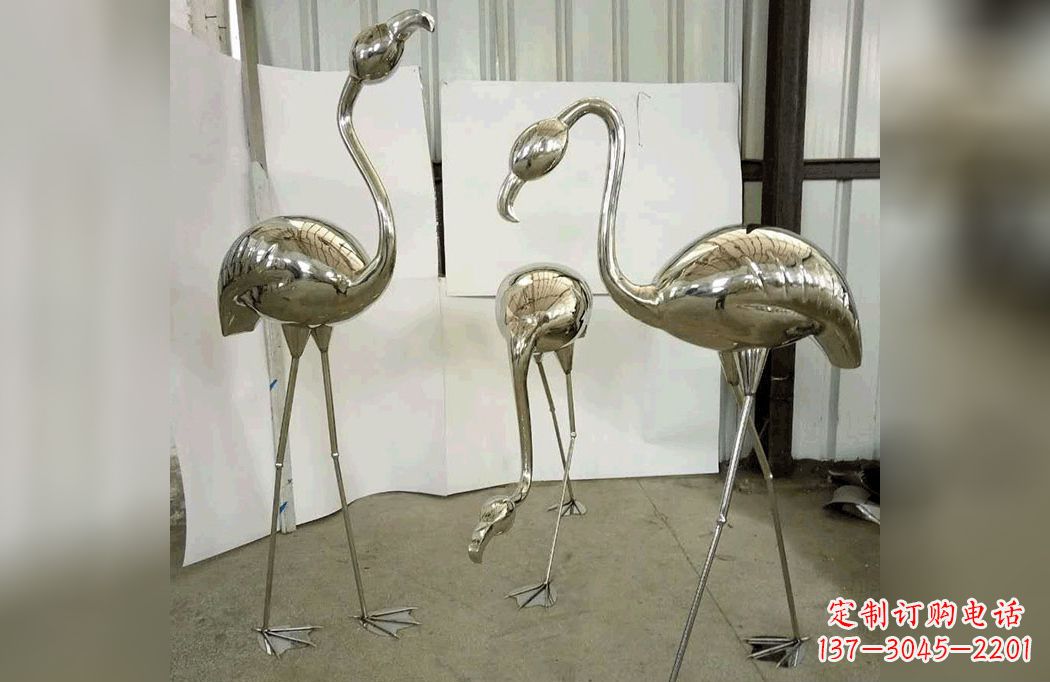 佛山不锈钢火烈鸟景观雕塑