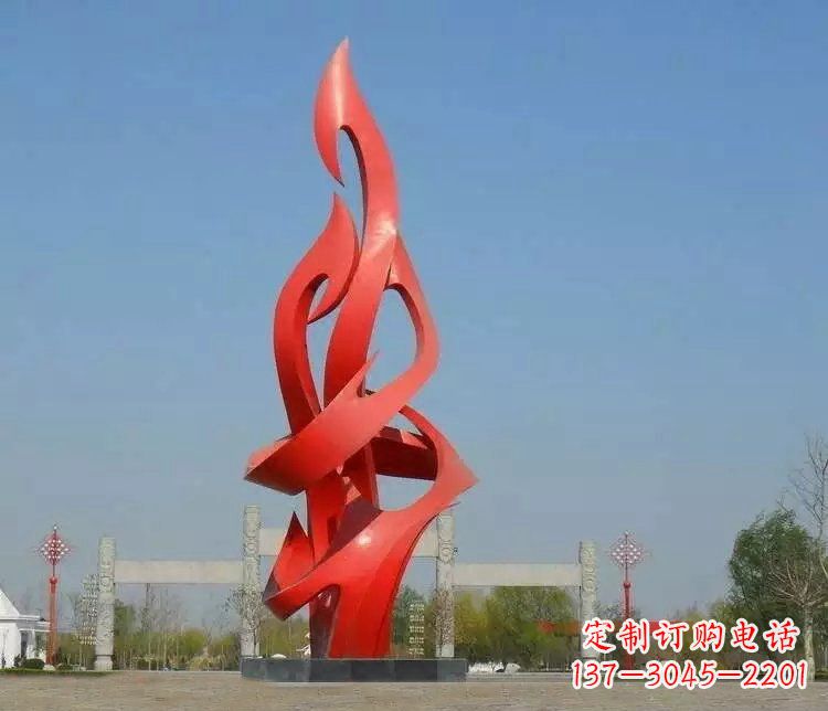 佛山火苗雕塑点缀城市景观