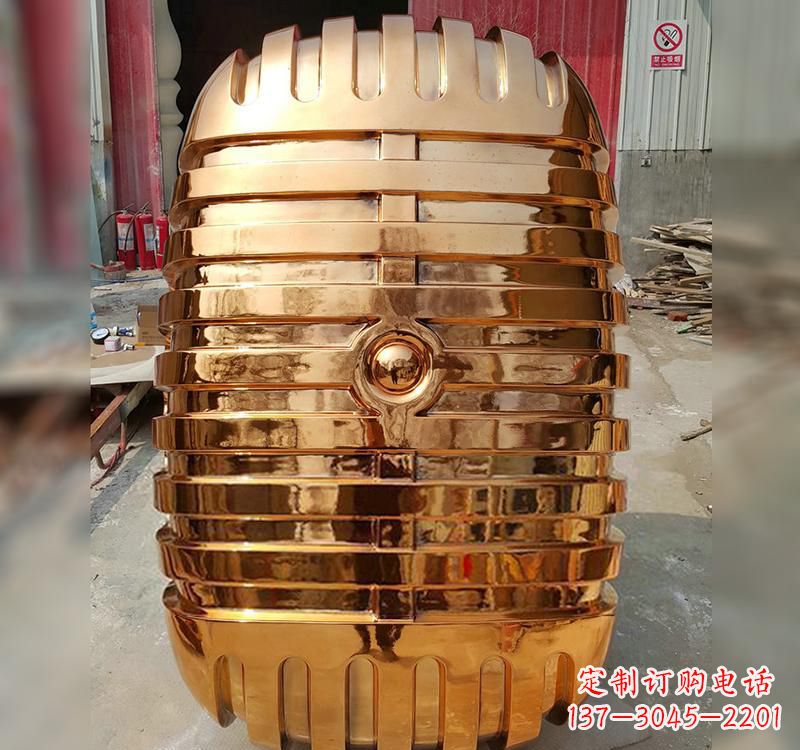 佛山不锈钢话筒雕塑传承历史的象征