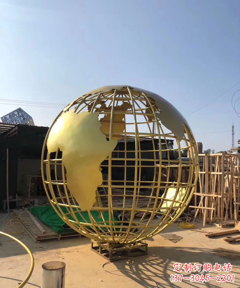 佛山不锈钢金属地球仪雕塑一种视觉美学的精美艺术