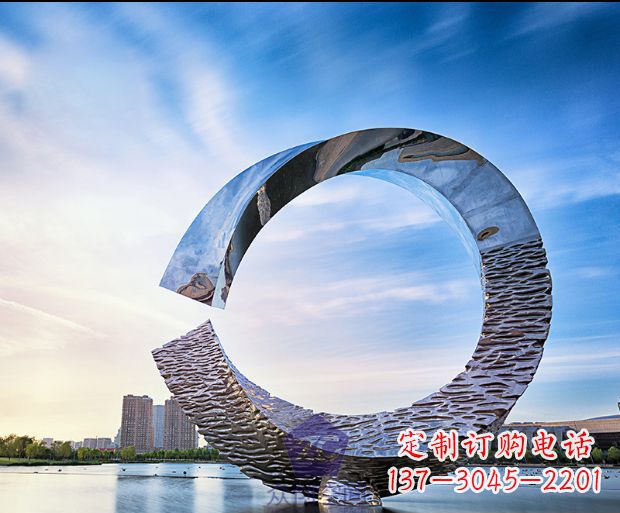 佛山环绕世界的不锈钢景观雕塑