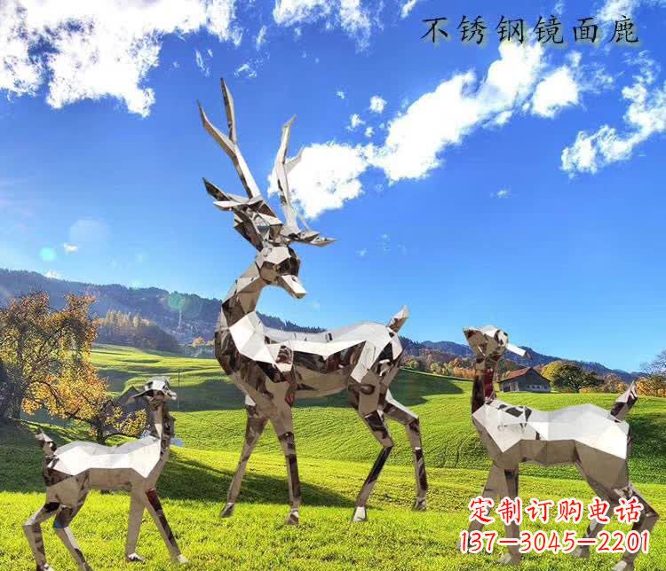 佛山不锈钢鹿精美的动物雕塑
