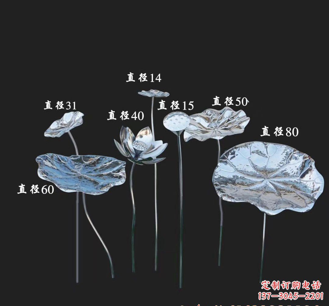 佛山不锈钢荷花雕塑美丽而神秘