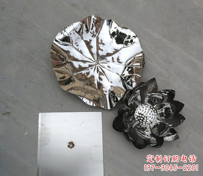 佛山不锈钢荷叶公园景观雕塑