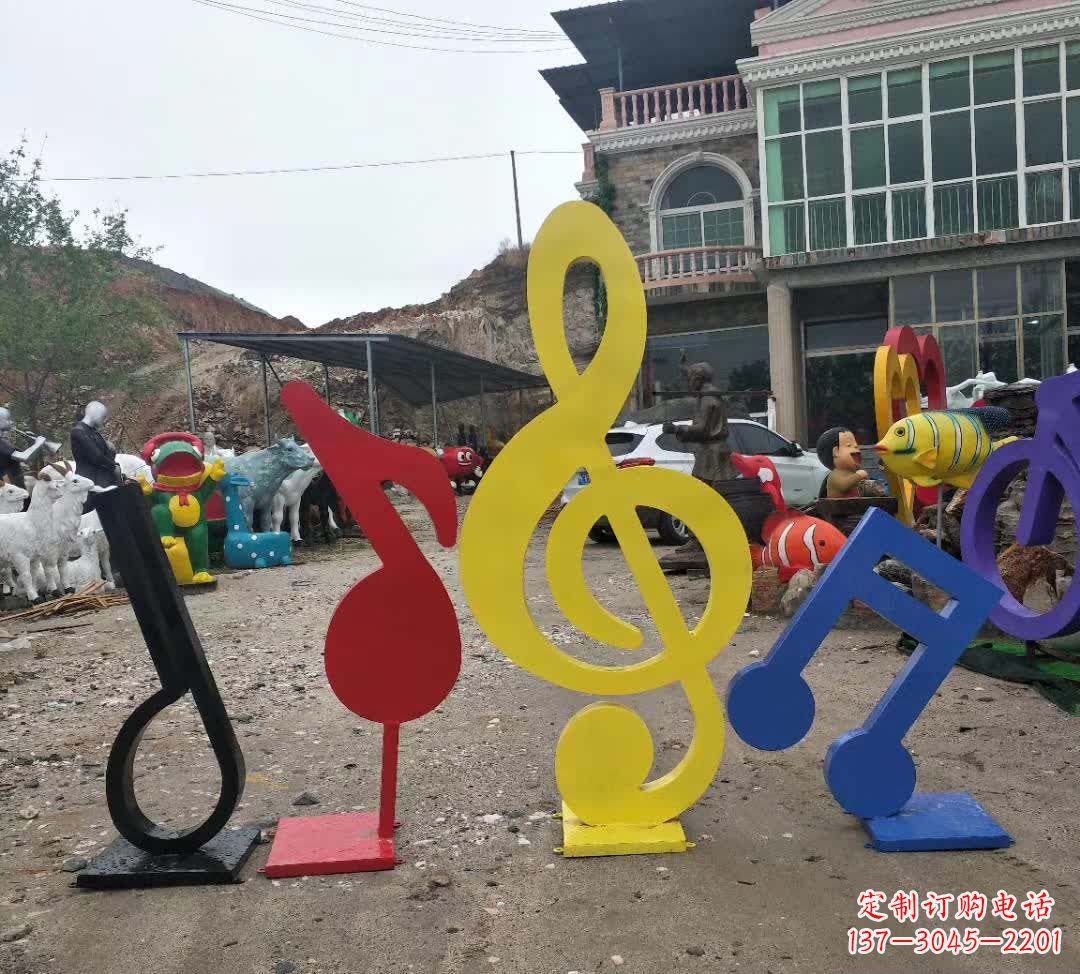 佛山不锈钢烤漆音符雕塑