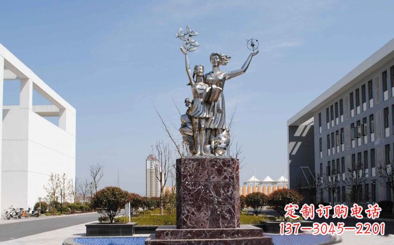 佛山不锈钢学生雕塑——记录学生成长的精美艺术品