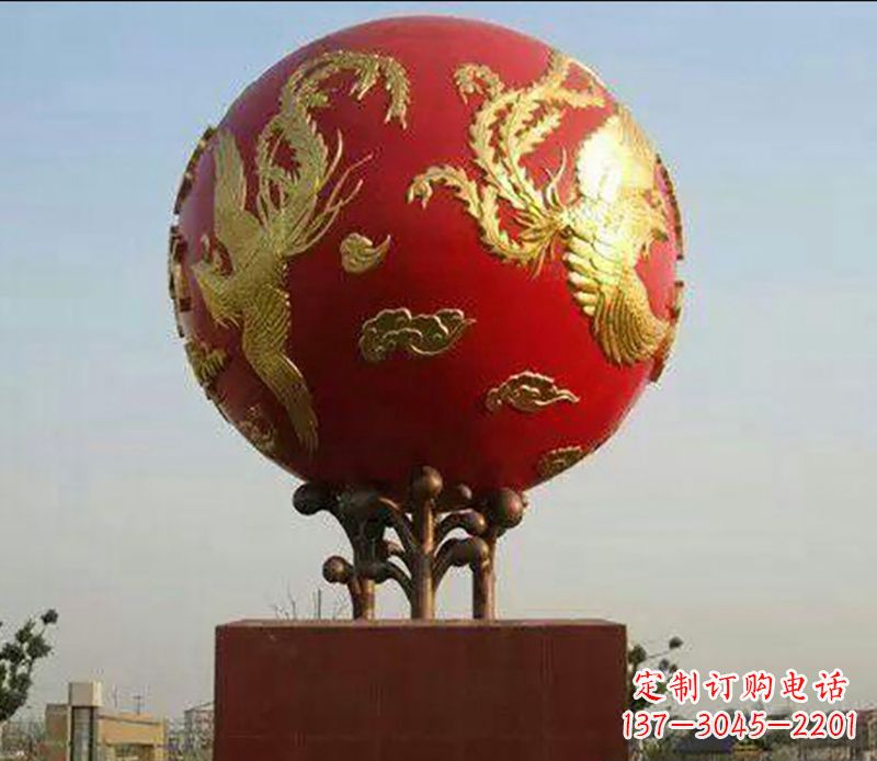 佛山不锈钢龙凤呈祥雕塑传统艺术的精美体现