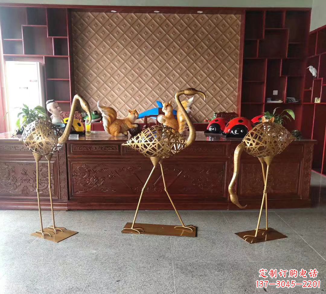 佛山不锈钢火烈鸟雕塑——熠熠生辉