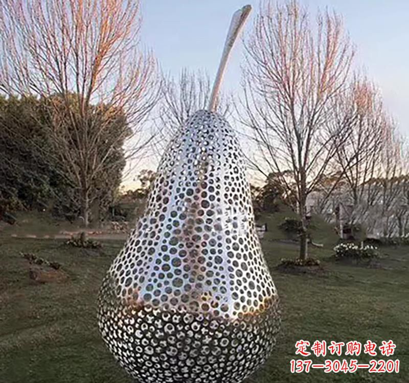 佛山不锈钢镂空水果雕塑精美绝伦