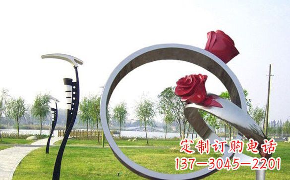 佛山不锈钢玫瑰花戒指精致雕塑之美