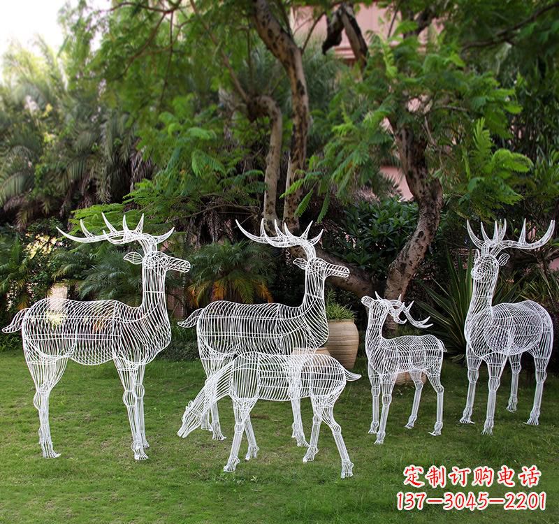 佛山不锈钢梅花鹿雕塑美丽的象征
