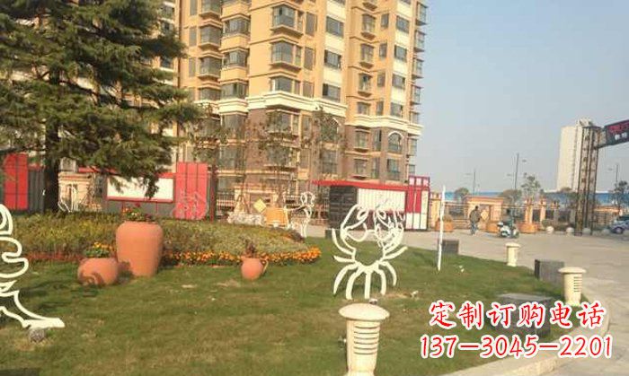 佛山不锈钢螃蟹雕塑精致美观的艺术之作