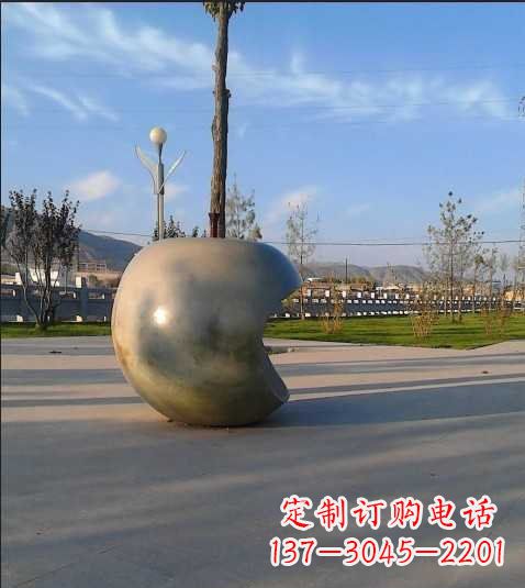 佛山不锈钢苹果雕塑艺术与现实的完美结合