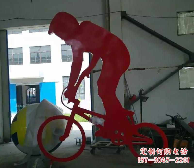 佛山不锈钢自行车雕塑激发自行车运动的热情