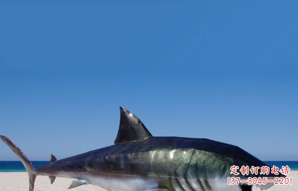 佛山海洋生物之美——不锈钢鲨鱼雕塑