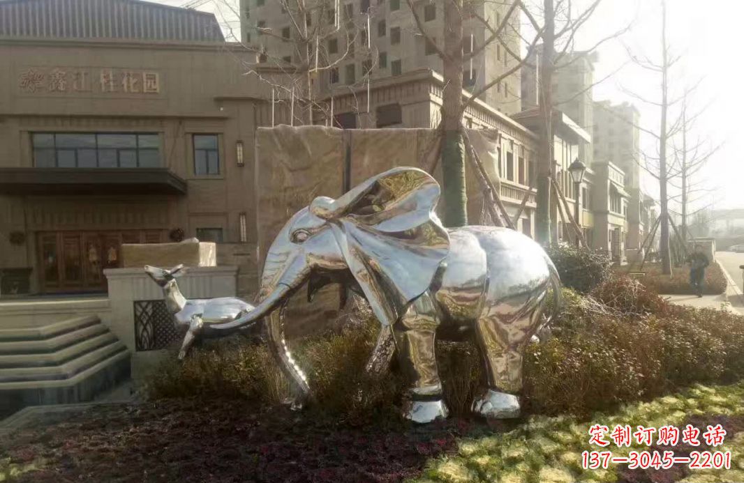 佛山不锈钢大象雕塑——美轮美奂的艺术精品