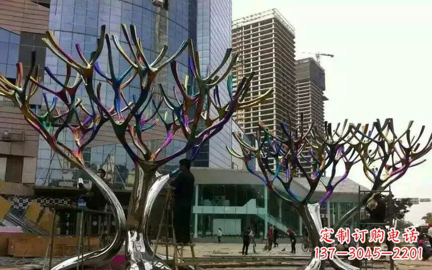 佛山不锈钢树枝景观雕塑
