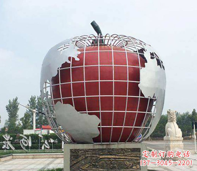 佛山不锈钢水果雕塑艺术品精美绝伦