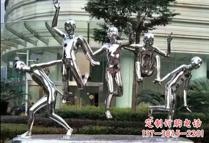 佛山勇敢跳跃的儿童雕塑