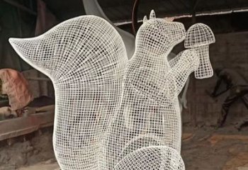 佛山不锈钢松鼠雕塑精美的艺术作品