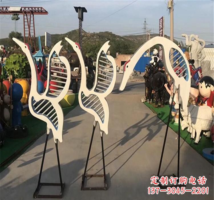 佛山精美不锈钢仙鹤雕塑