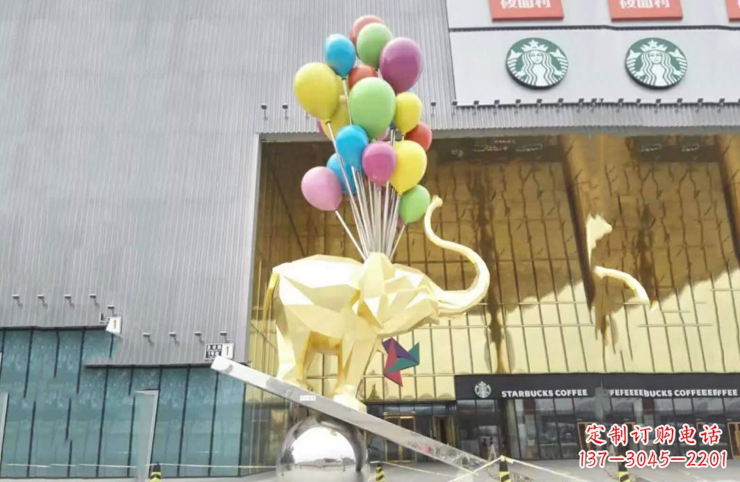 佛山小象踩球不锈钢雕塑的魅力