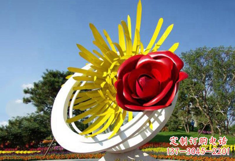 佛山不锈钢玫瑰花雕塑——给城市景观带来美丽