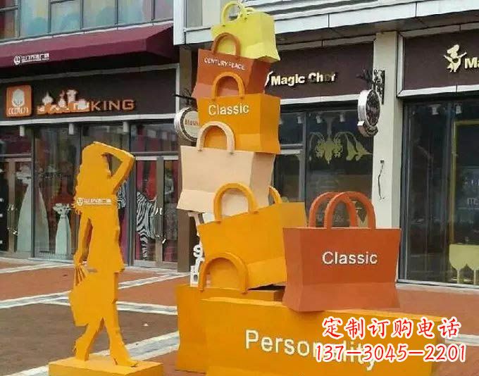 佛山非凡购物袋雕塑——给步行街带来美好的变化