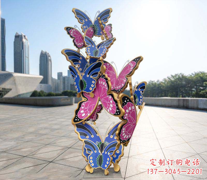 佛山不锈钢蝴蝶雕塑美丽的艺术诠释