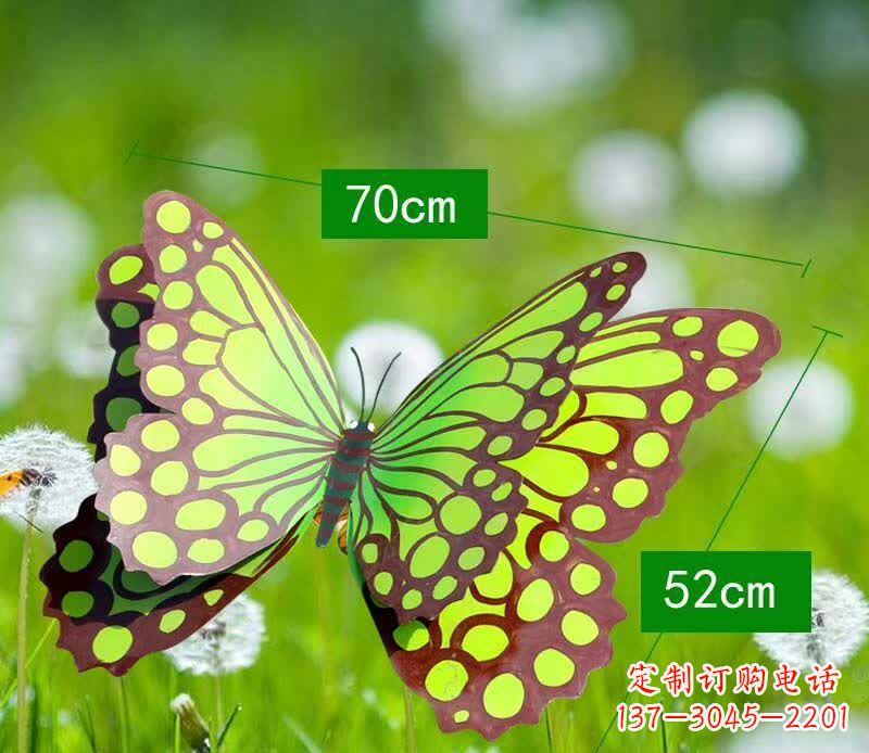 佛山不锈钢蝴蝶雕塑彩色园林的精灵