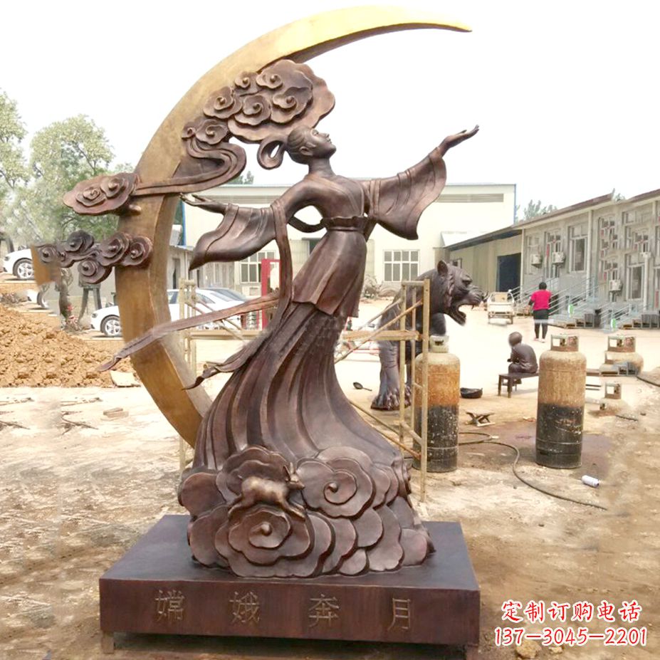 佛山绚丽嫦娥-神话中的上古美女雕像