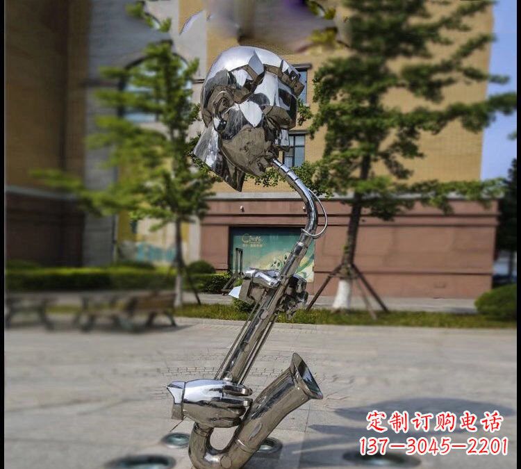 佛山不锈钢萨克斯雕塑——展示音乐家的精神