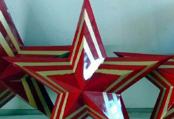 佛山部队不锈钢五角星景观雕塑