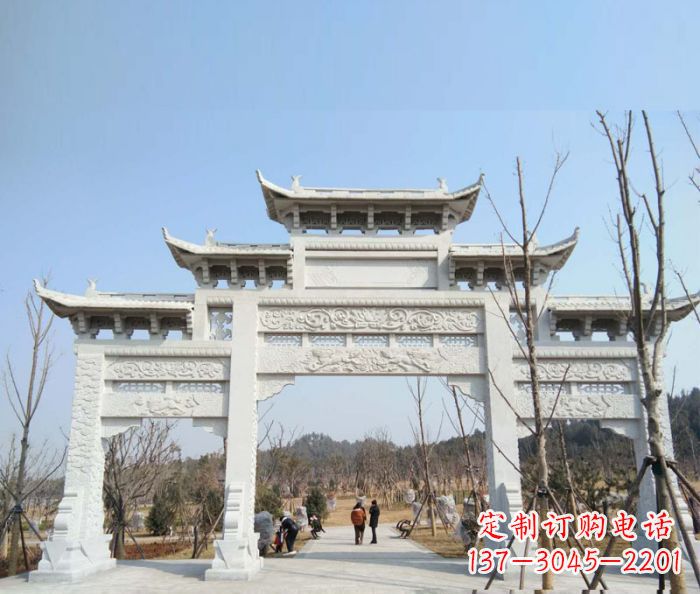 佛山“村口三门石雕牌楼”——悠久历史的见证