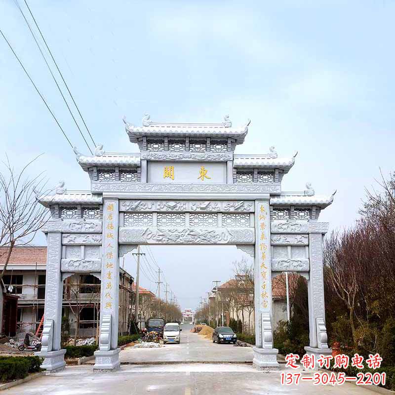 佛山村镇三门石牌坊