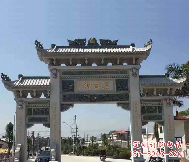佛山石牌坊雕塑——缅怀深厚的历史情谊