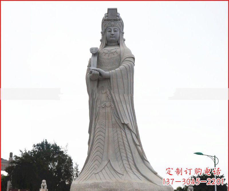 佛山大理石大型妈祖神像雕塑