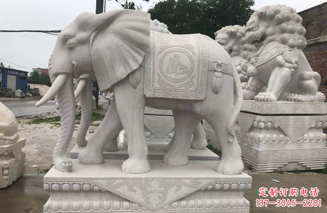 佛山大理石大象雕塑