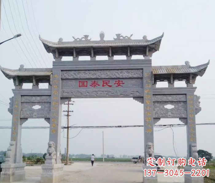 佛山精良石雕牌坊雕塑