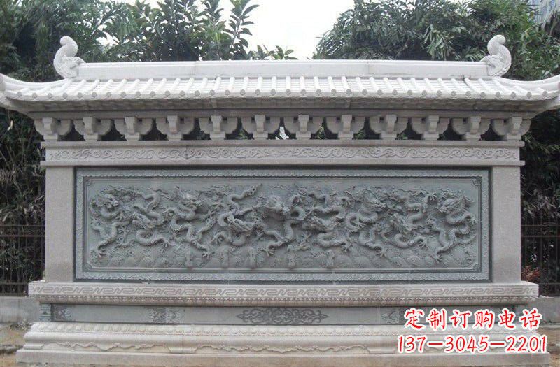 佛山大理石九龙壁雕塑
