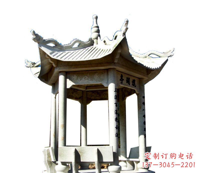 佛山大理石凉亭石雕,历史韵味浓郁